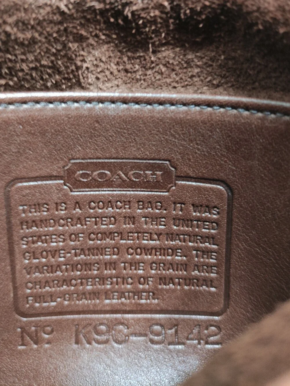 Coach glovetanned leather